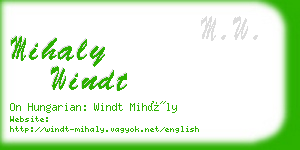 mihaly windt business card